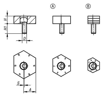 Dispositivos de sujeción hexagonal variables