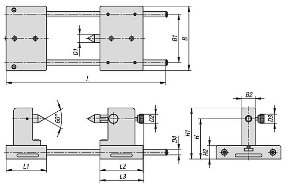 Contrapuntas de aluminio 
con altura de punta de 75 mm