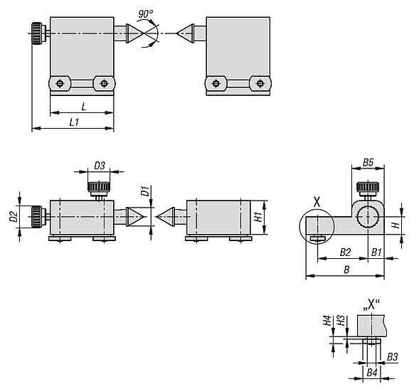 Contrapuntas de aluminio 
con altura de punta de 12 mm